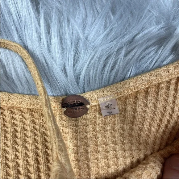 Free People FP One Katya Thermal Tank Dress Golden Yellow Mimosa Size M - Picture 6 of 9